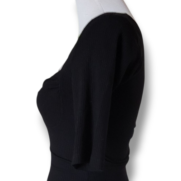 Reformation Alicia Top Black Ribbed XS Corset Bustier Style - Picture 5 of 10